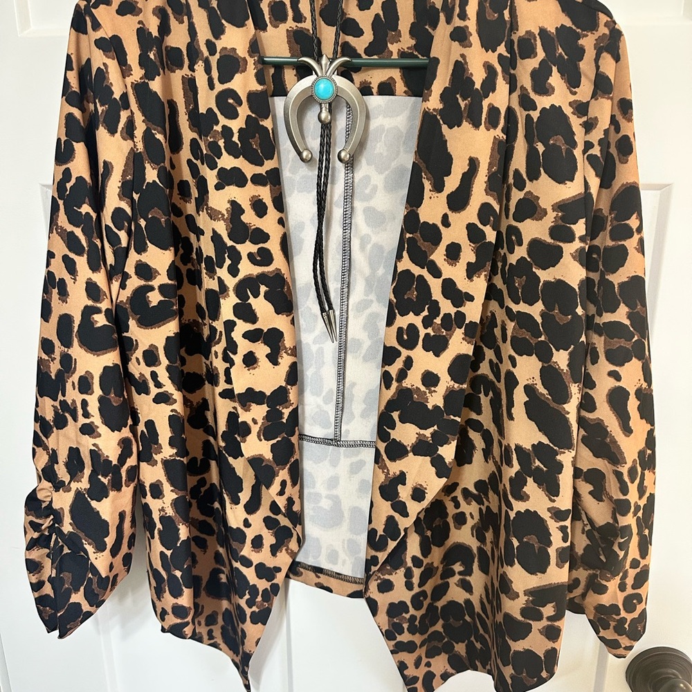 Leopard Print Blazer